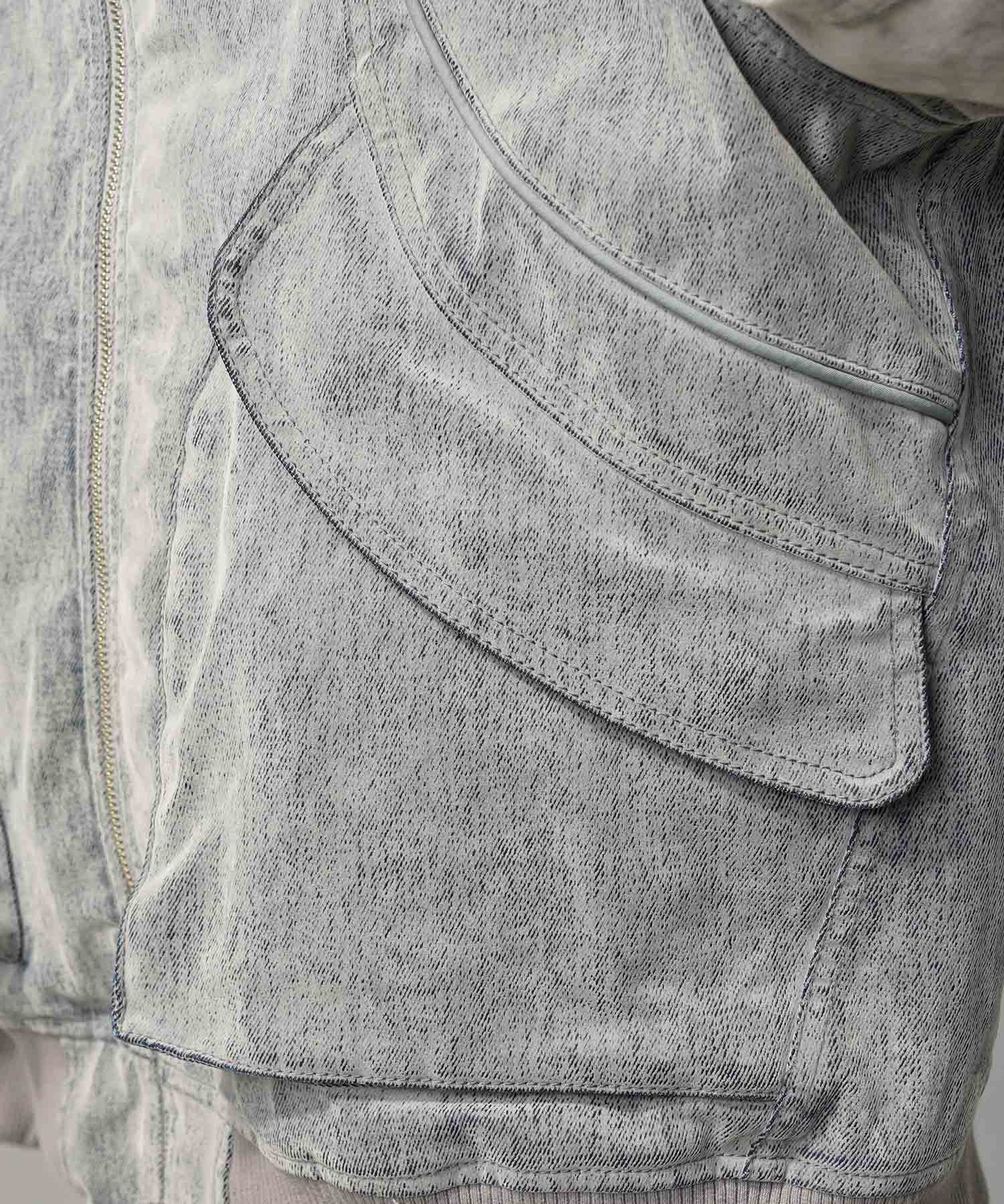 Different Material Docking Prime-Over Military Blouson