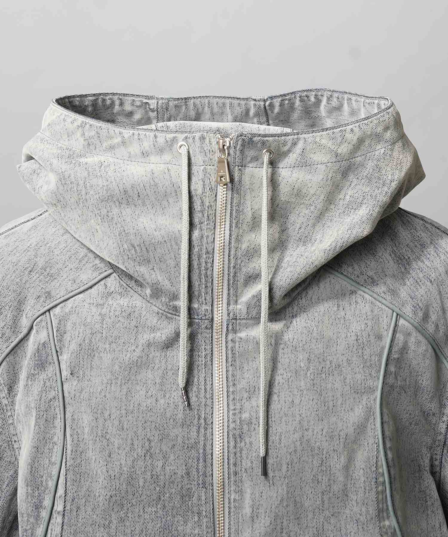 25AW PRE-ORDER】Flocky Denim Prime-Over Zip Blouson