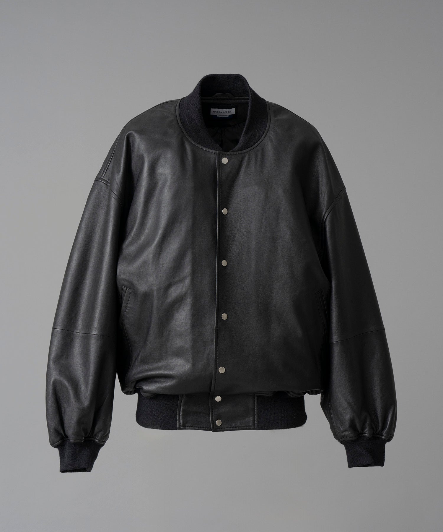 [24AW Pre-Order] Sheep Leather Prime-Over Stadium Jacket