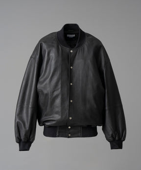 【24AW PRE-ORDER】Sheep Leather Prime-Over Stadium Jacket