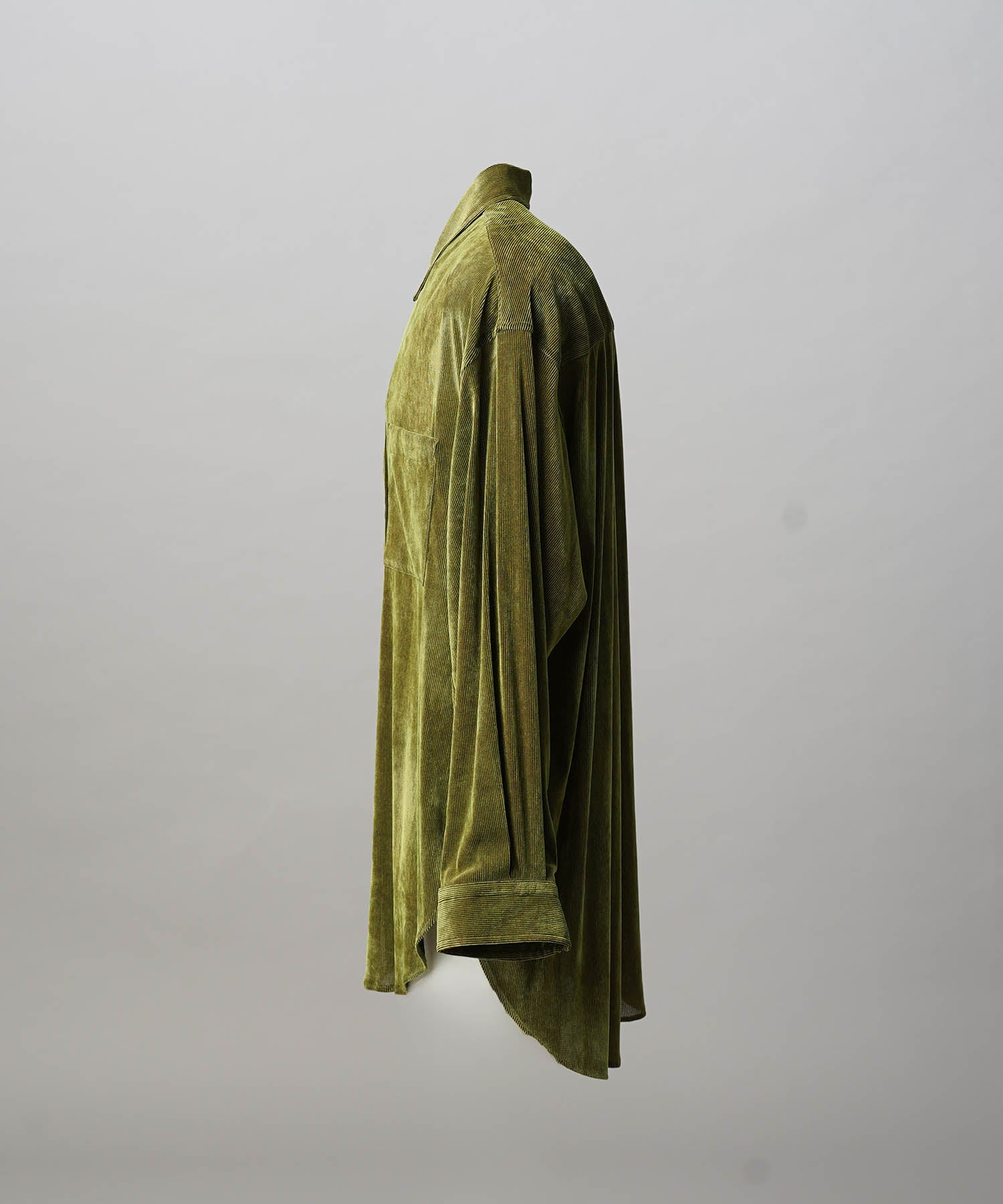 프라임 오버 플록 프린트 일반 칼라 셔츠 코트