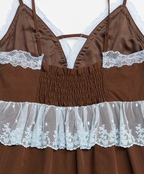 [2026夏季预购] 蕾丝分层吊带连衣裙