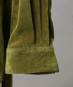 프라임 오버 플록 프린트 일반 칼라 셔츠 코트