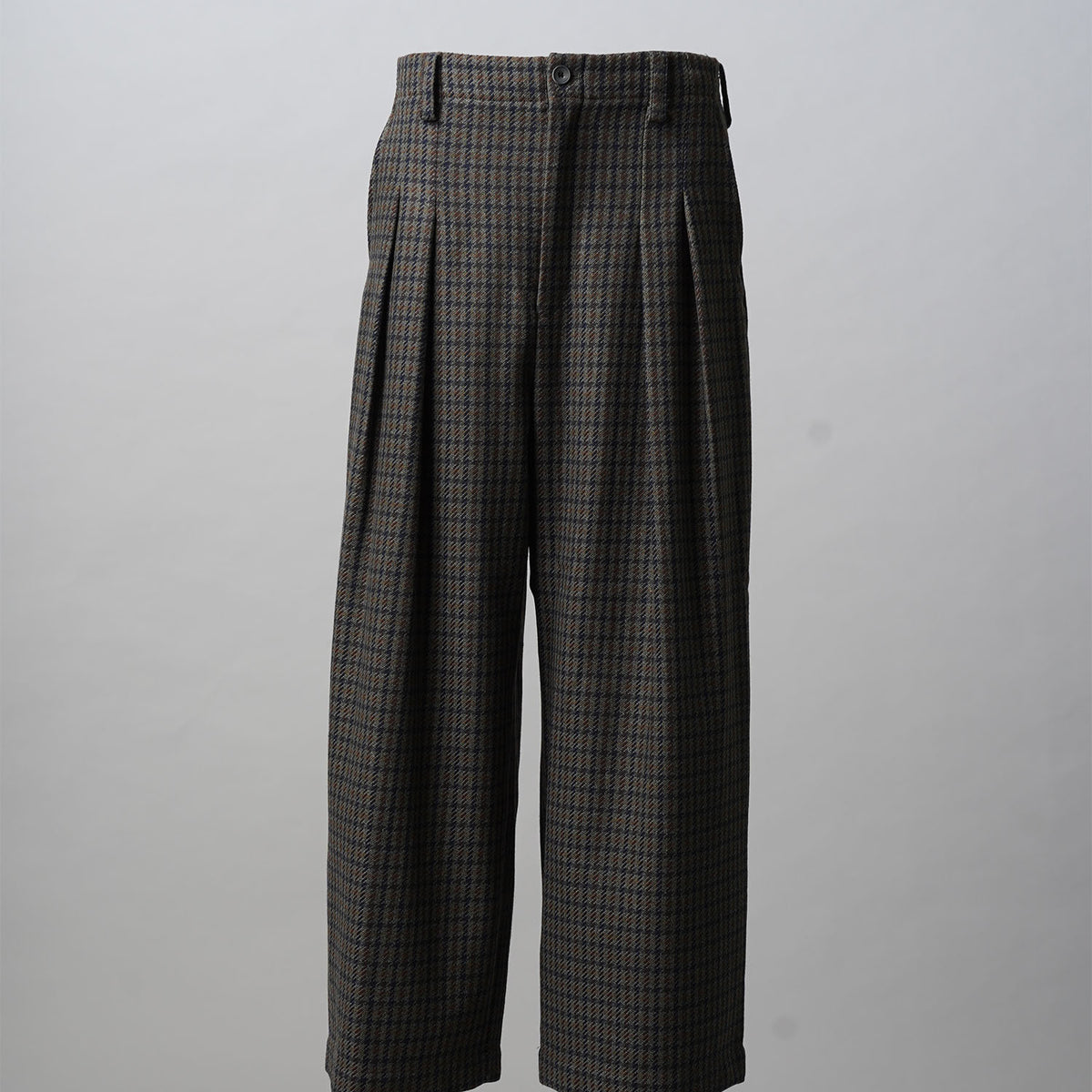Italian Dead Stock Fabric】Two-Tucks Wide Pants