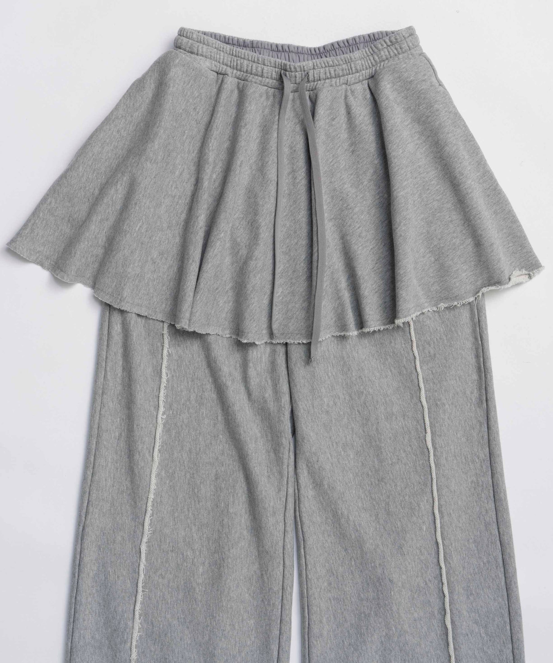 [25WINTER PRE-ORDER] Flared Skirt Layered Sweatpants