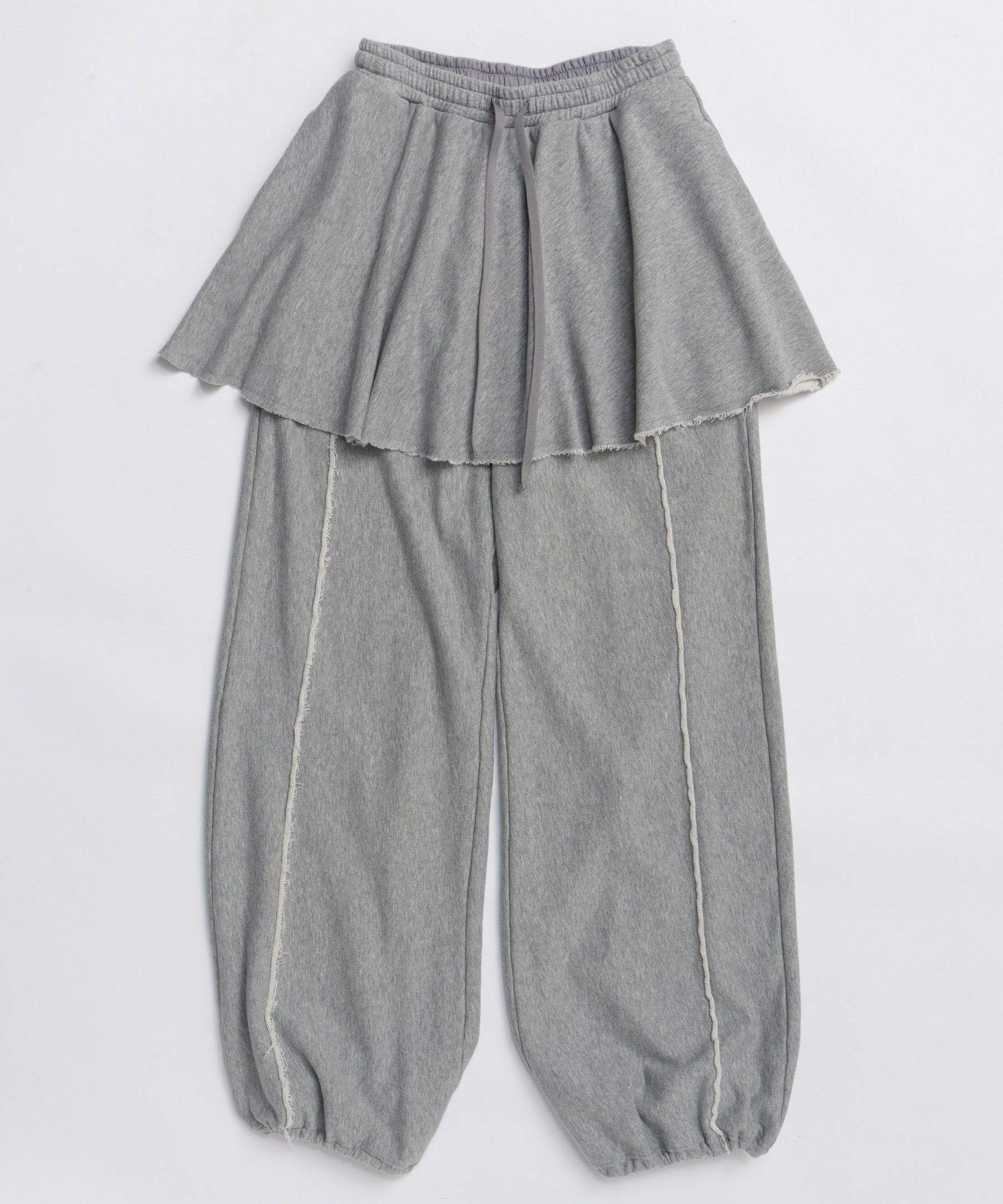 [25WINTER PRE-ORDER] Flared Skirt Layered Sweatpants