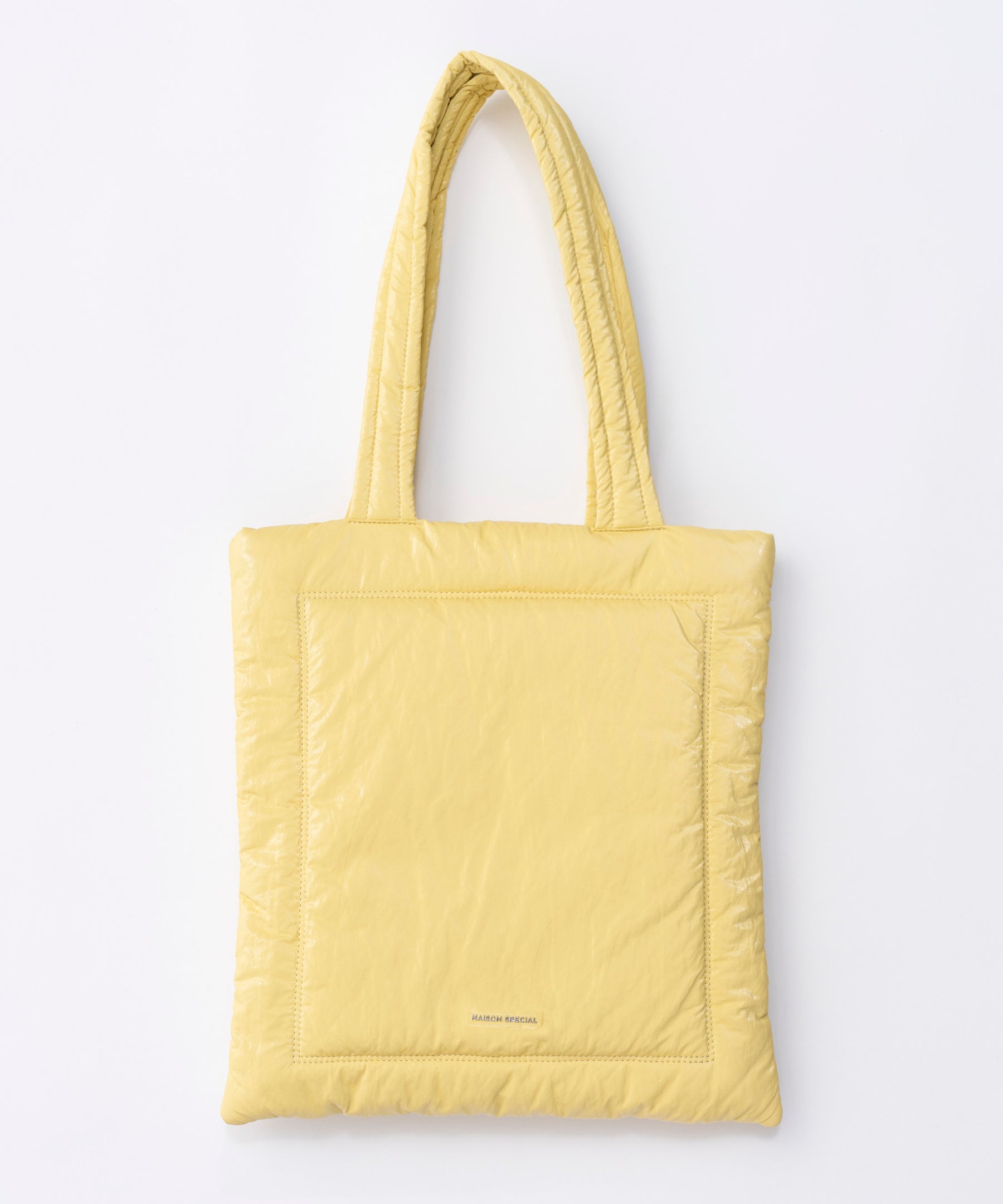 Multi-Fabric Puffer Tote Bag