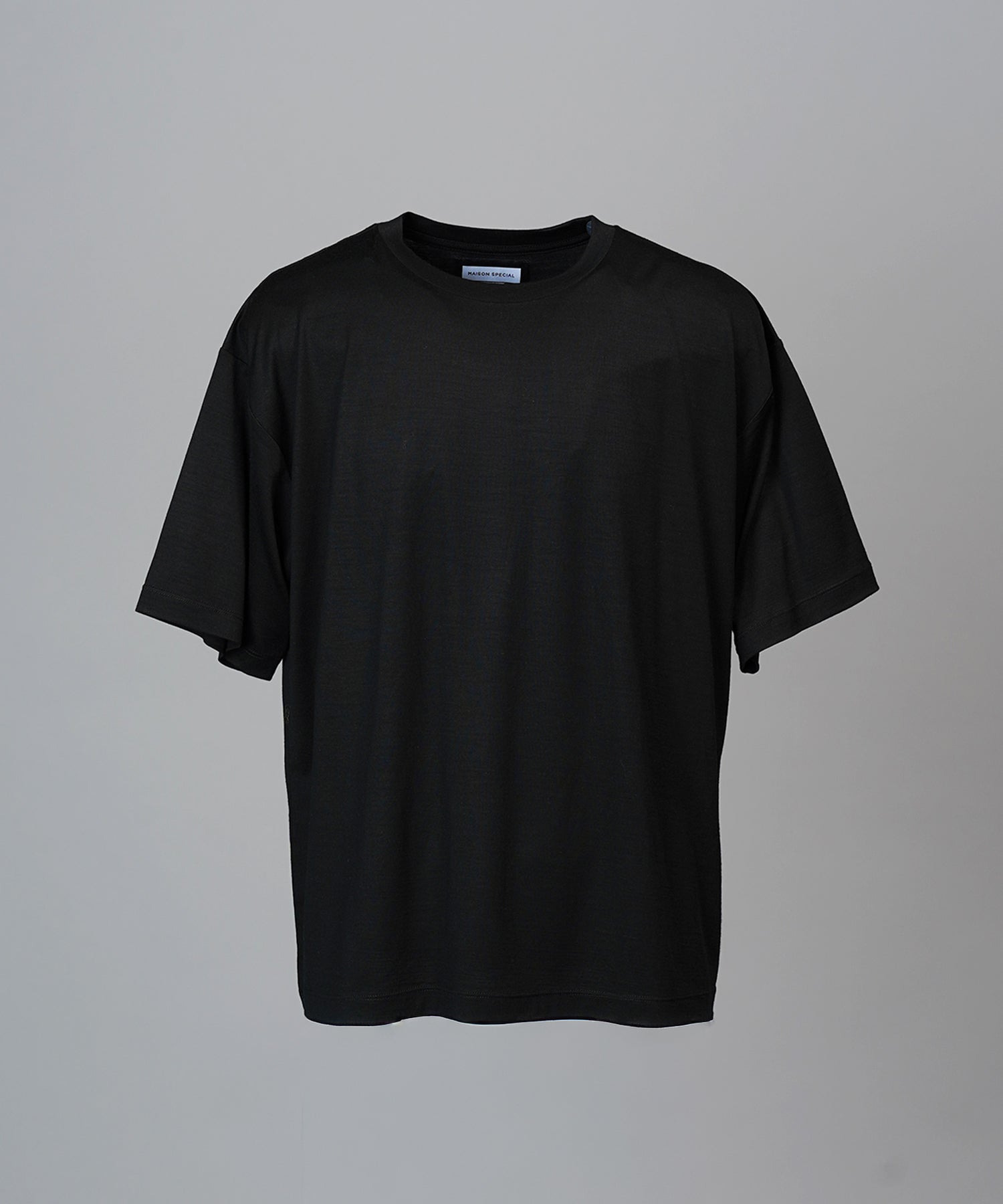 Wool Yarn Prime-Over Short Sleeve Crew Neck T-Shirt