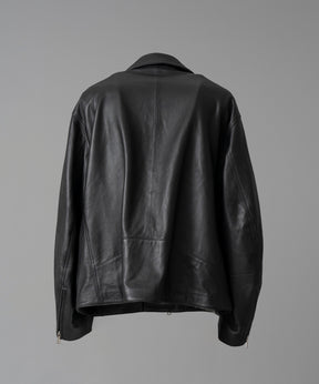 [24AW Pre-Order] Sheep Leather Prime-Over Double Rider Jacket