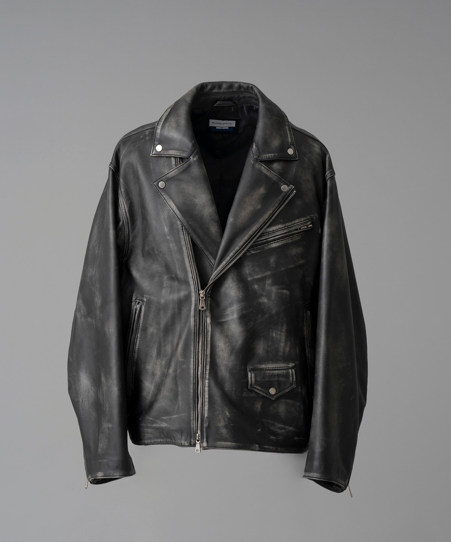 [24AW Pre-Order] Sheep Leather Prime-Over Double Rider Jacket