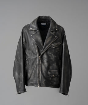 [24AW Pre-Order] Sheep Leather Prime-Over Double Rider Jacket