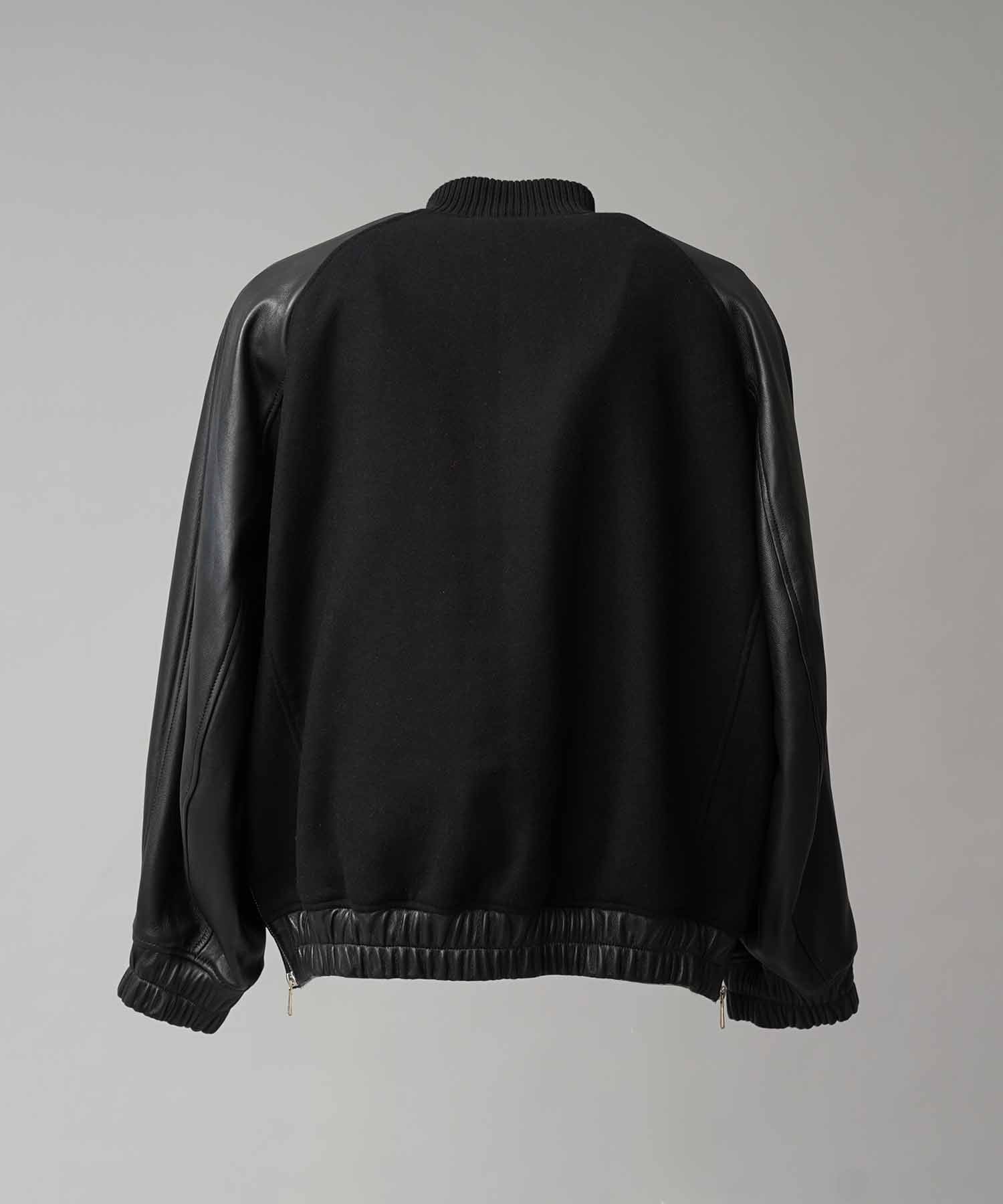 25AW PRE-ORDER】Sheep Leather Melton Combination Stadium Jacket