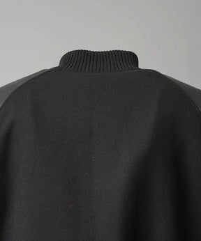 [25AW 사전 주문] 양 가죽 멜튼 콤비네이션 스타디움 재킷