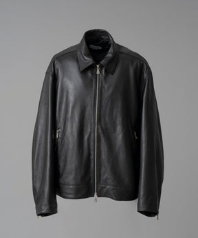 [24AW Pre-Order] Sheep Leather Prime-Over Single Rider Collaled Jacket