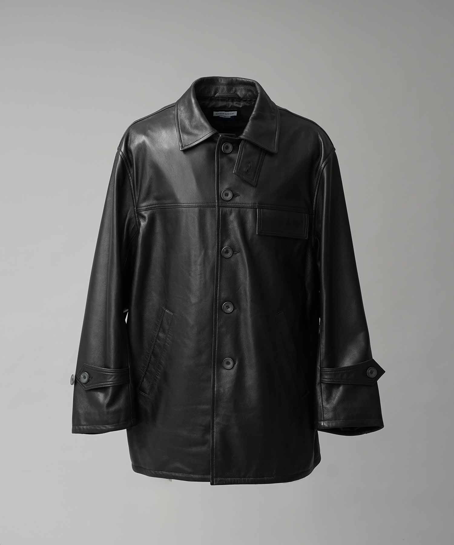 25AW PRE-ORDER] Sheep Leather Car Coat