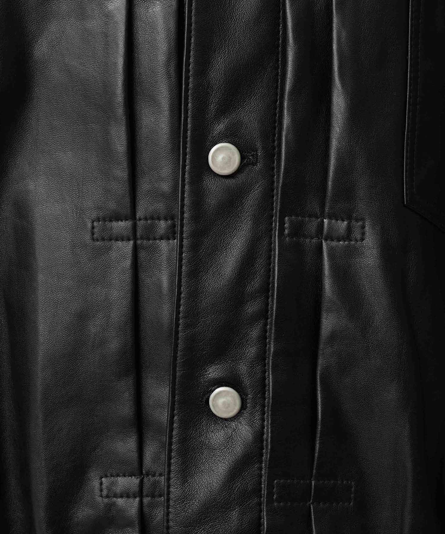 [25AW 사전 주문] 양 가죽 트럭 운전사 재킷