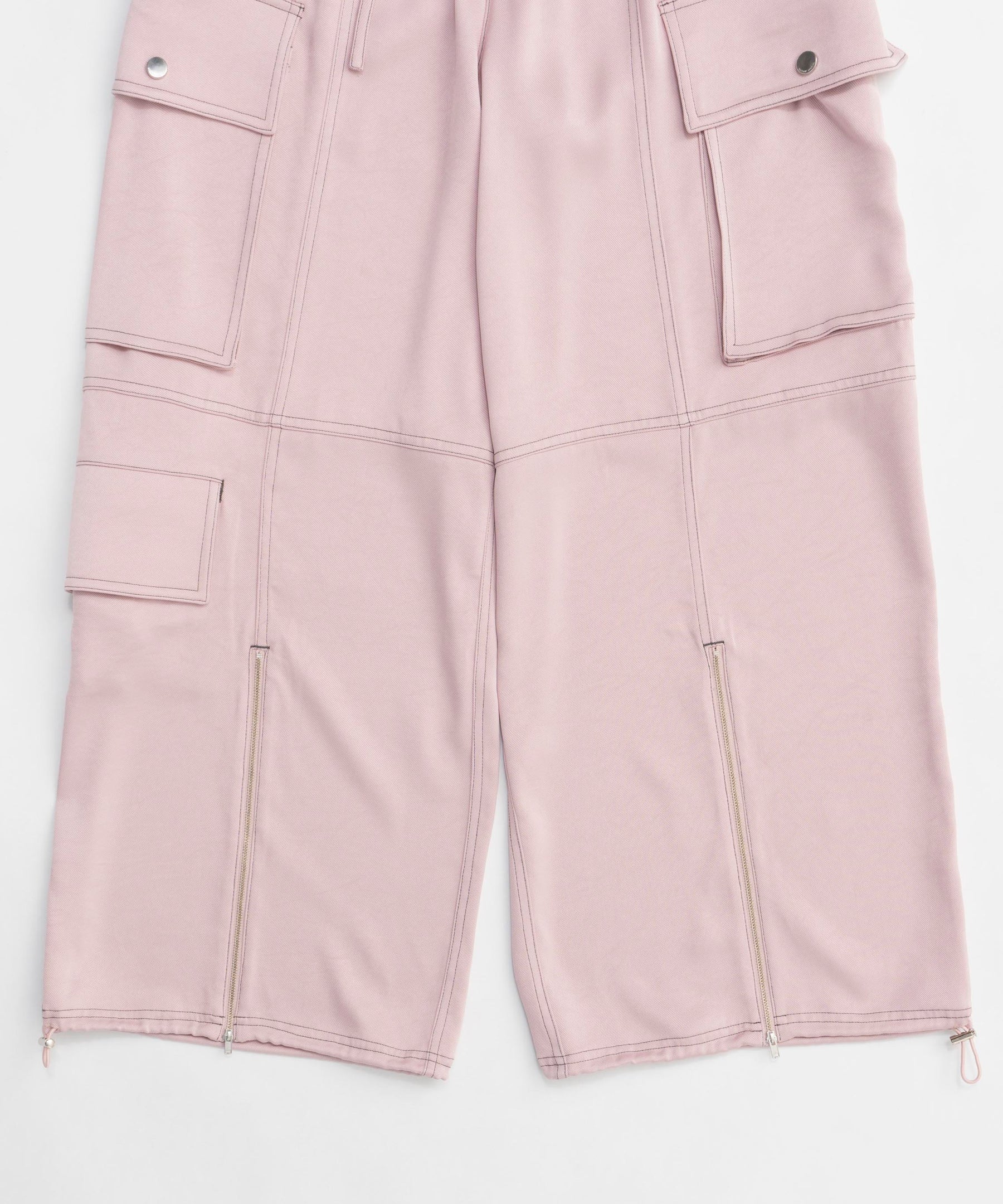 【25SPRING PRE-ORDER】Zip Design Satin Cargo Pants