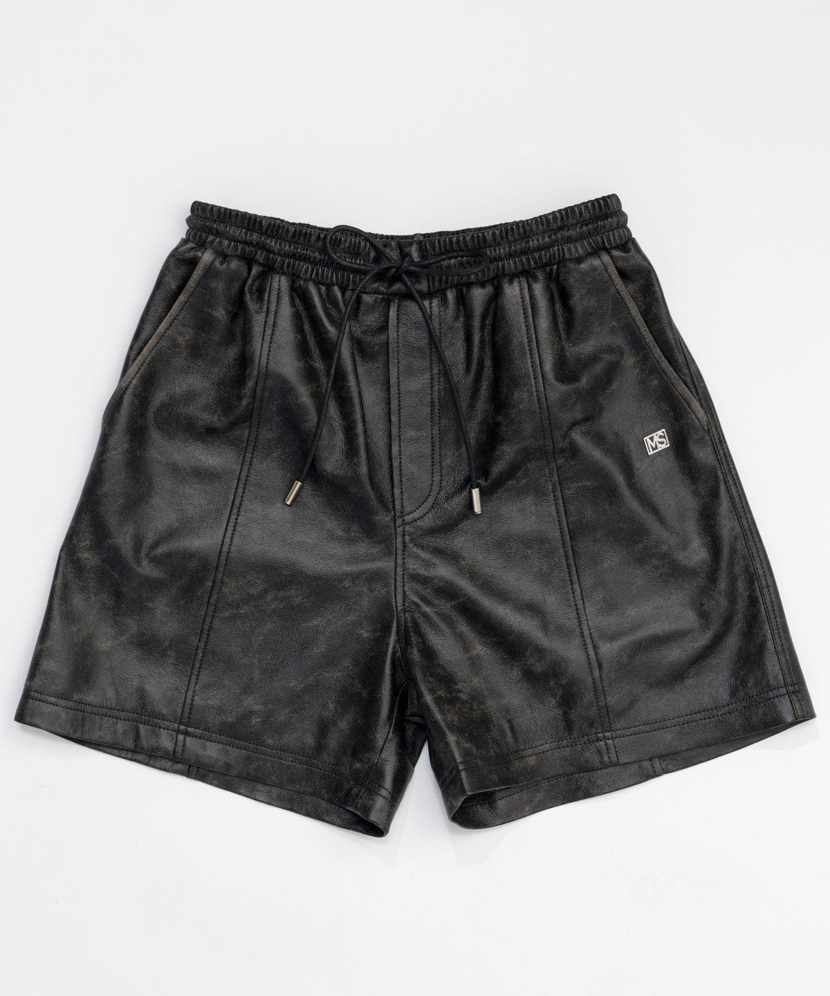 【24AUTUMN PRE-ORDER】Vintage Vegan Leather Shorts