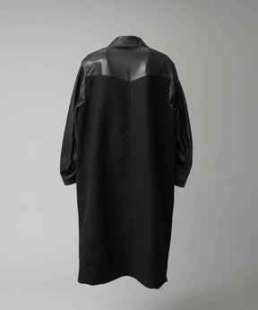 [25AW 사전 주문] 양 가죽 멜튼 콤비네이션 체스터 코트