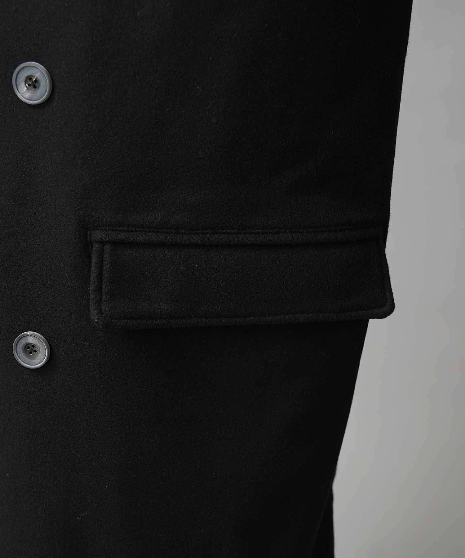 [25AW 사전 주문] 양 가죽 멜튼 콤비네이션 체스터 코트