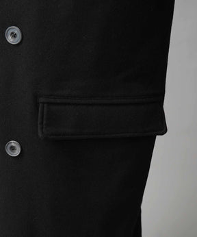 [25AW 사전 주문] 양 가죽 멜튼 콤비네이션 체스터 코트