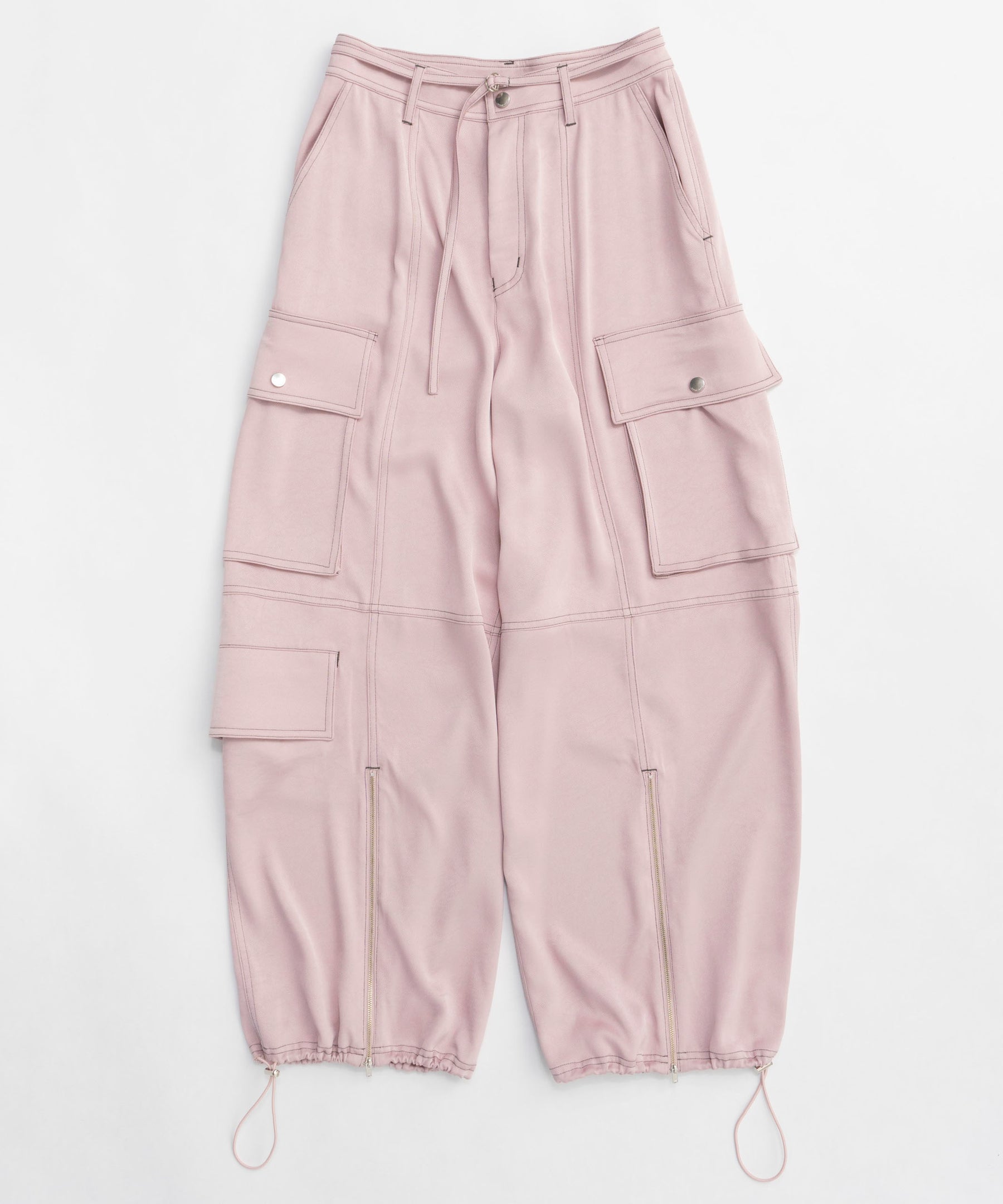 【25SPRING PRE-ORDER】Zip Design Satin Cargo Pants