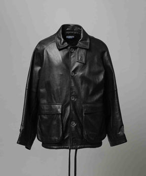 [25AW预购]绵羊皮革前纽扣单纽