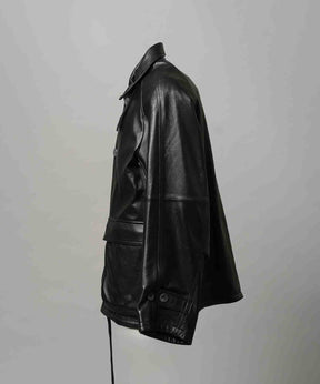 [25AW预购]绵羊皮革前纽扣单纽