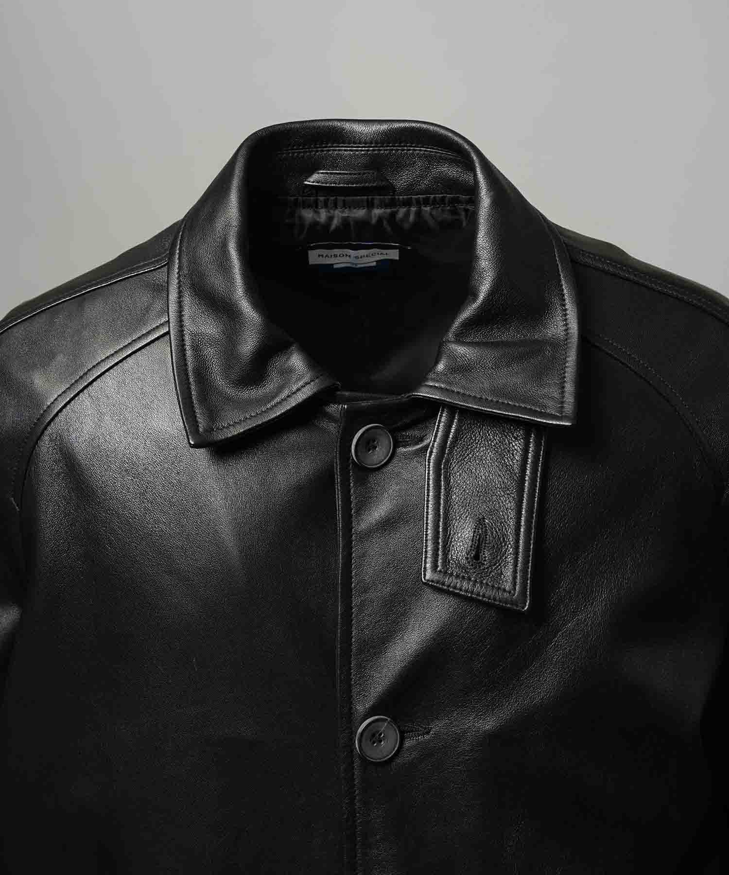 [25AW预购]绵羊皮革前纽扣单纽