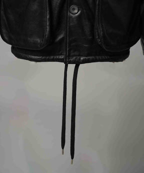 [25AW预购]绵羊皮革前纽扣单纽