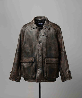 [25AW预购]绵羊皮革前纽扣单纽