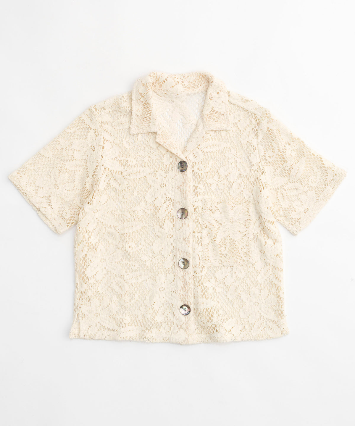 Half Sleeve Lace Fabric Shirt
