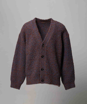 Mix Color Fancy Yarn Prime-Over Knit Cardigan