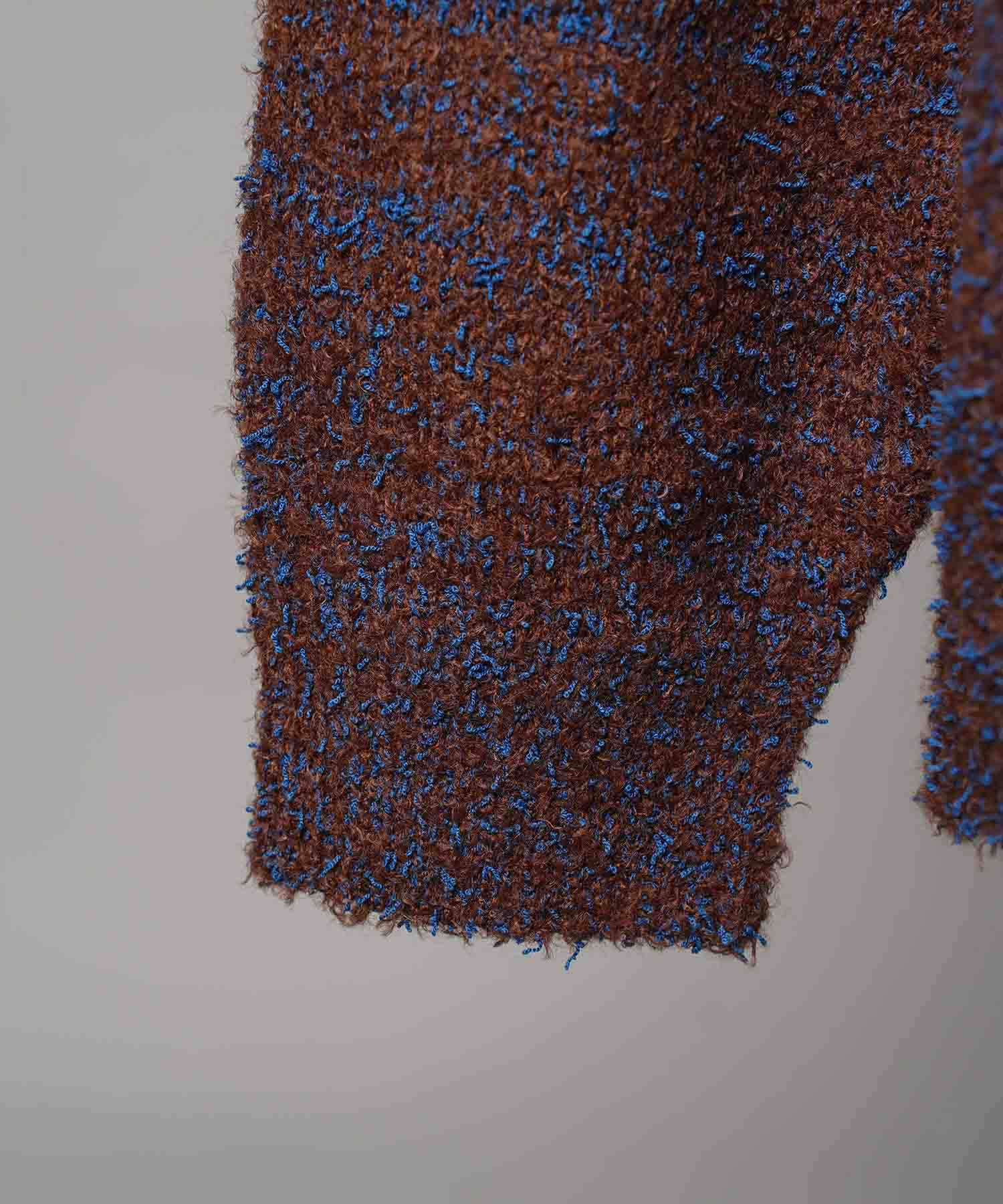 Mix Color Fancy Yarn Prime-Over Knit Cardigan