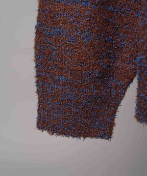 Mix Color Fancy Yarn Prime-Over Knit Cardigan