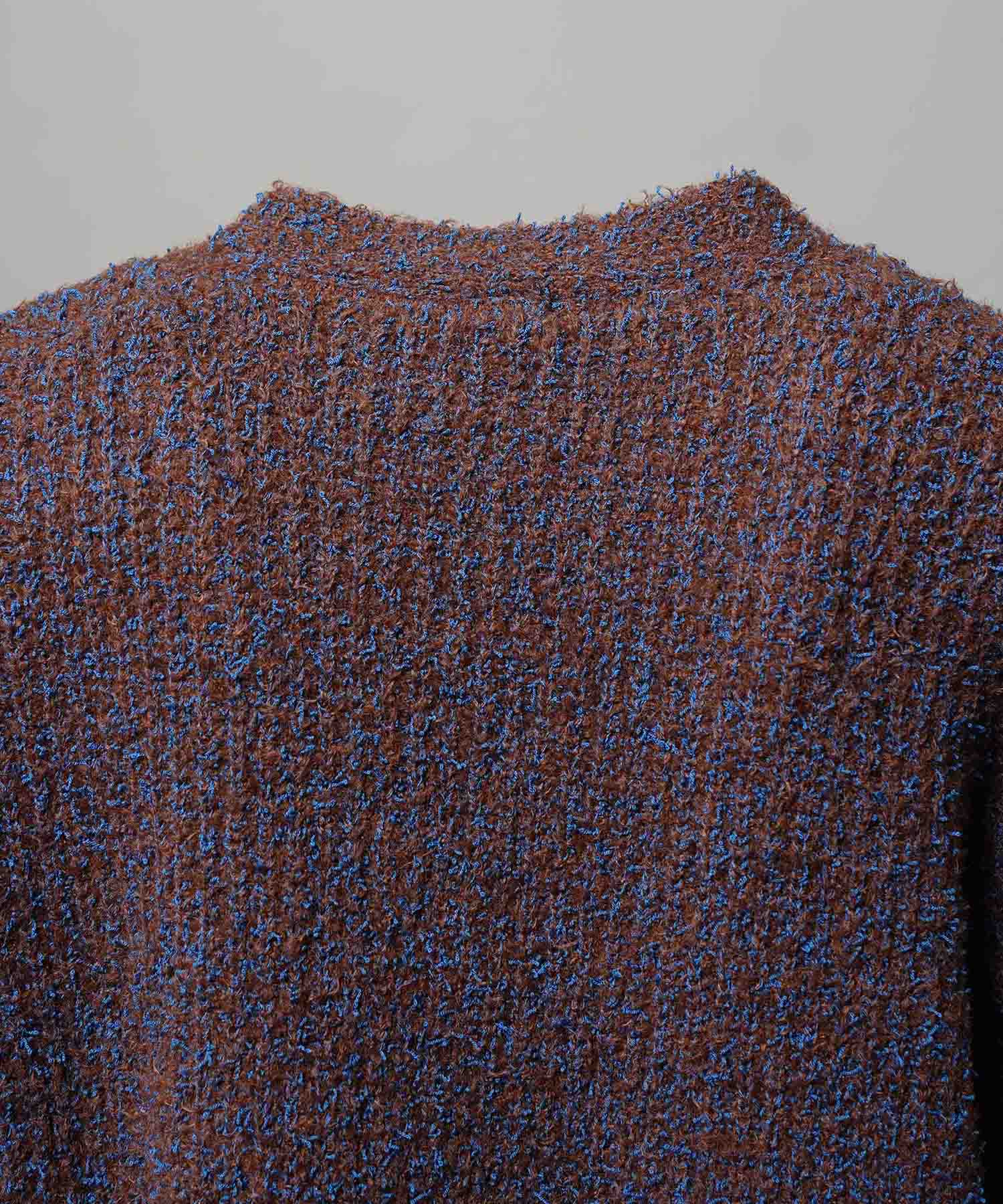 Mix Color Fancy Yarn Prime-Over Knit Cardigan