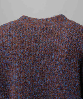 Mix Color Fancy Yarn Prime-Over Knit Cardigan