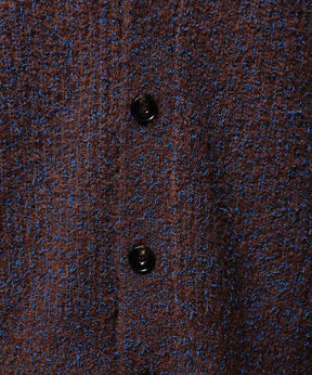 Mix Color Fancy Yarn Prime-Over Knit Cardigan