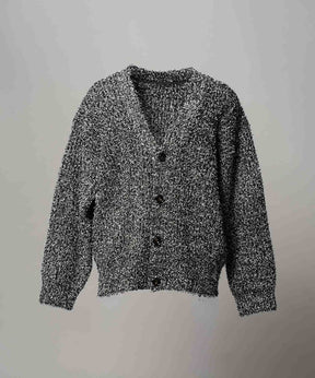 Mix Color Fancy Yarn Prime-Over Knit Cardigan