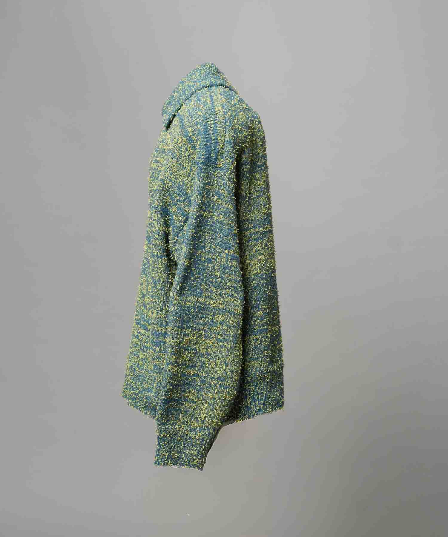 混合彩色纱线纱线船长针织套头衫