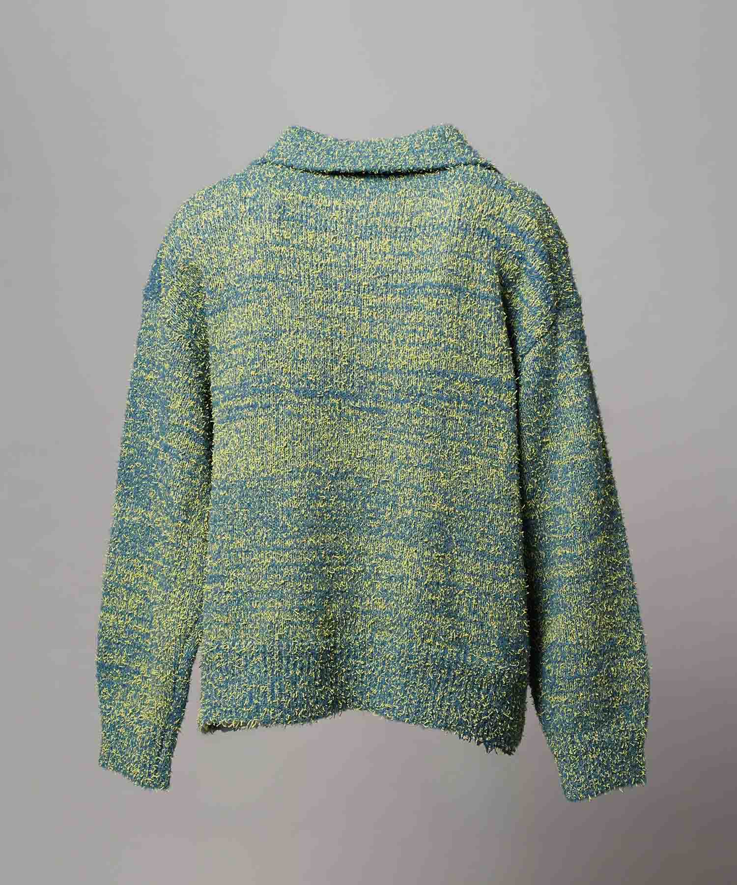 混合彩色纱线纱线船长针织套头衫