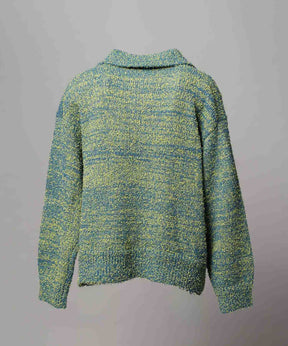 混合彩色纱线纱线船长针织套头衫