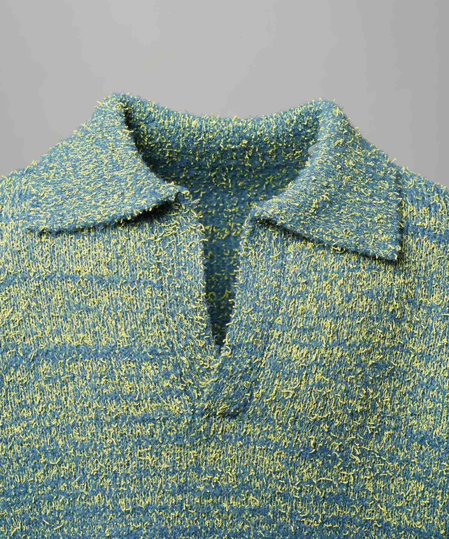 混合彩色纱线纱线船长针织套头衫