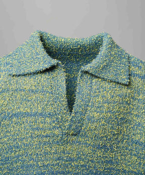 混合彩色纱线纱线船长针织套头衫