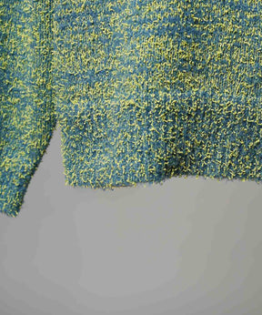 混合彩色纱线纱线船长针织套头衫