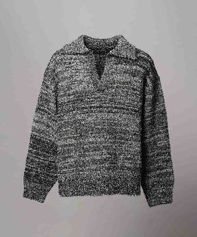 混合彩色纱线纱线船长针织套头衫