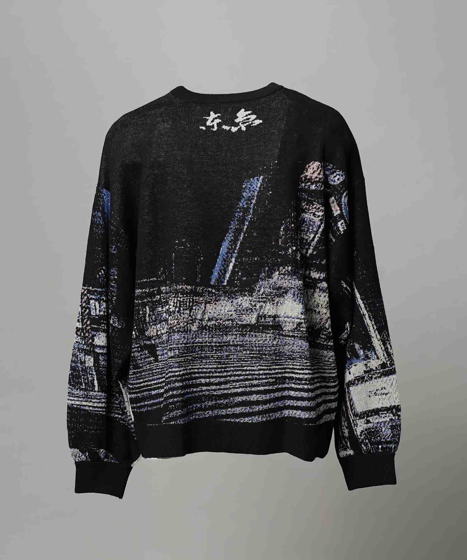 [City Series] "Scramble"Prime-Over Crew Neck Knit Pullover