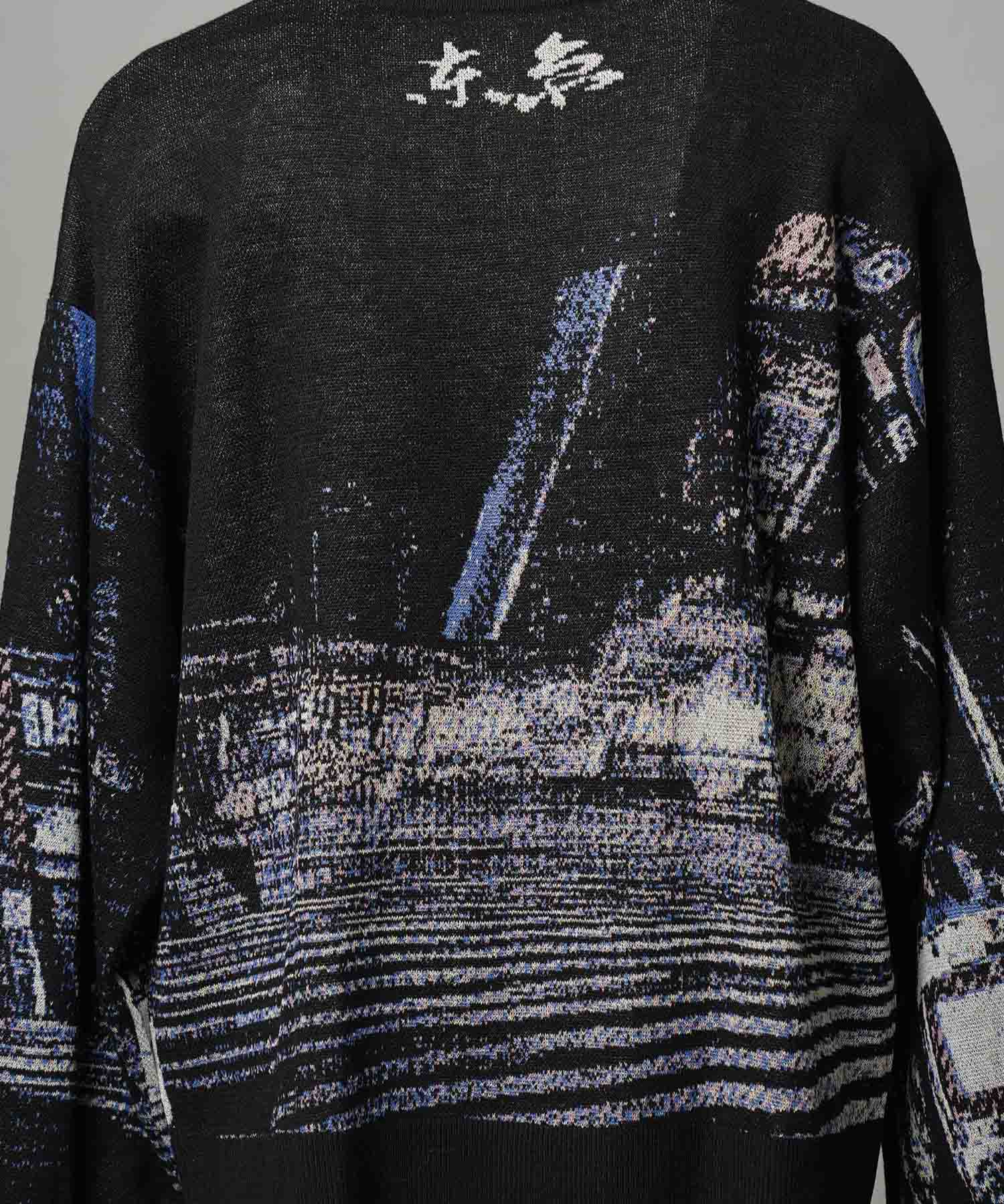 [City Series] "Scramble"Prime-Over Crew Neck Knit Pullover
