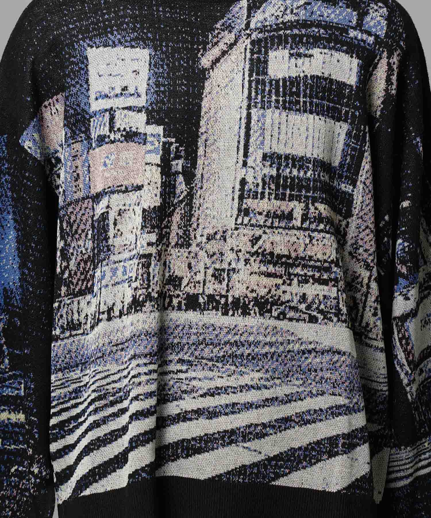 [City Series] "Scramble"Prime-Over Crew Neck Knit Pullover