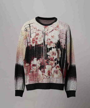 주요 현대 미술 승무원 넥 니트 풀오버